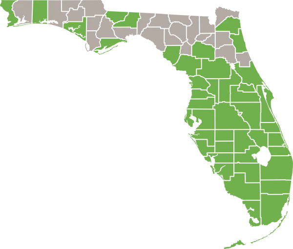 The Brahiminy Blindsnake Florida Range map