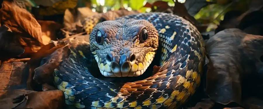 What happens to the body when a venomous snake bites